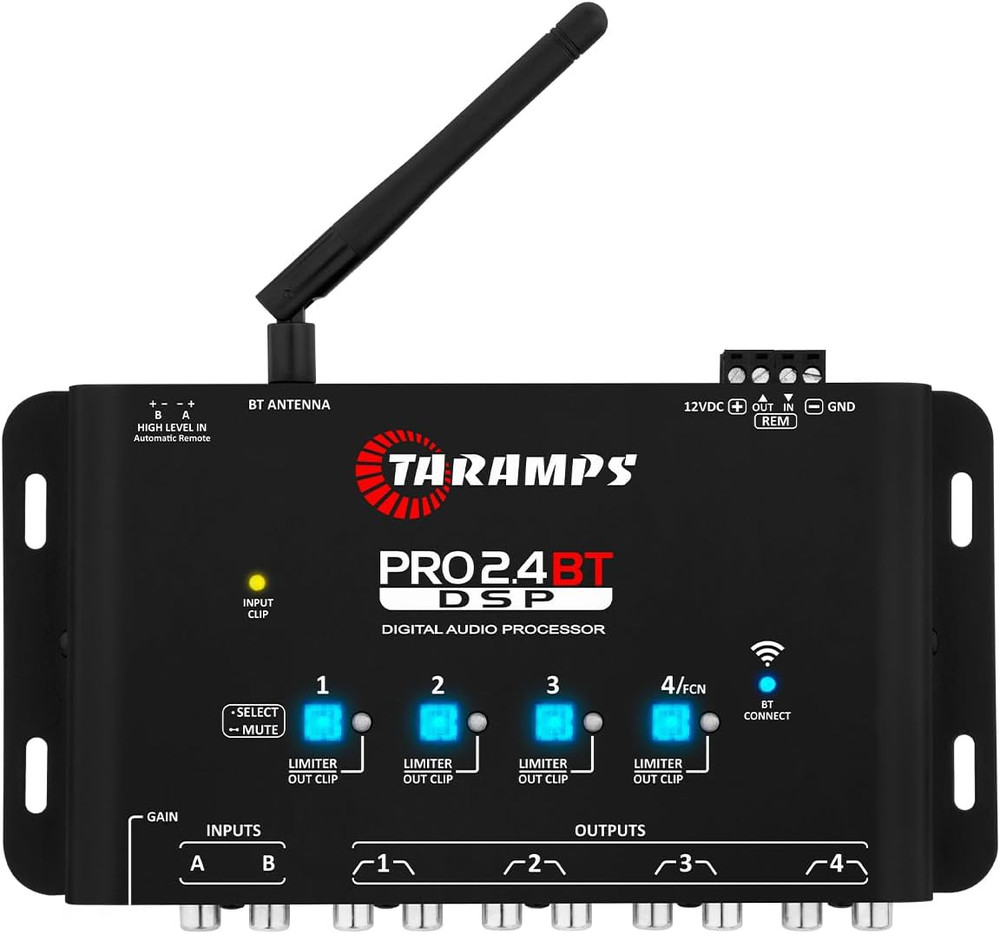 Taramps Pro 2.4 BT Bluetooth DSP Crossover Full, Digital Signal Processor, Car A