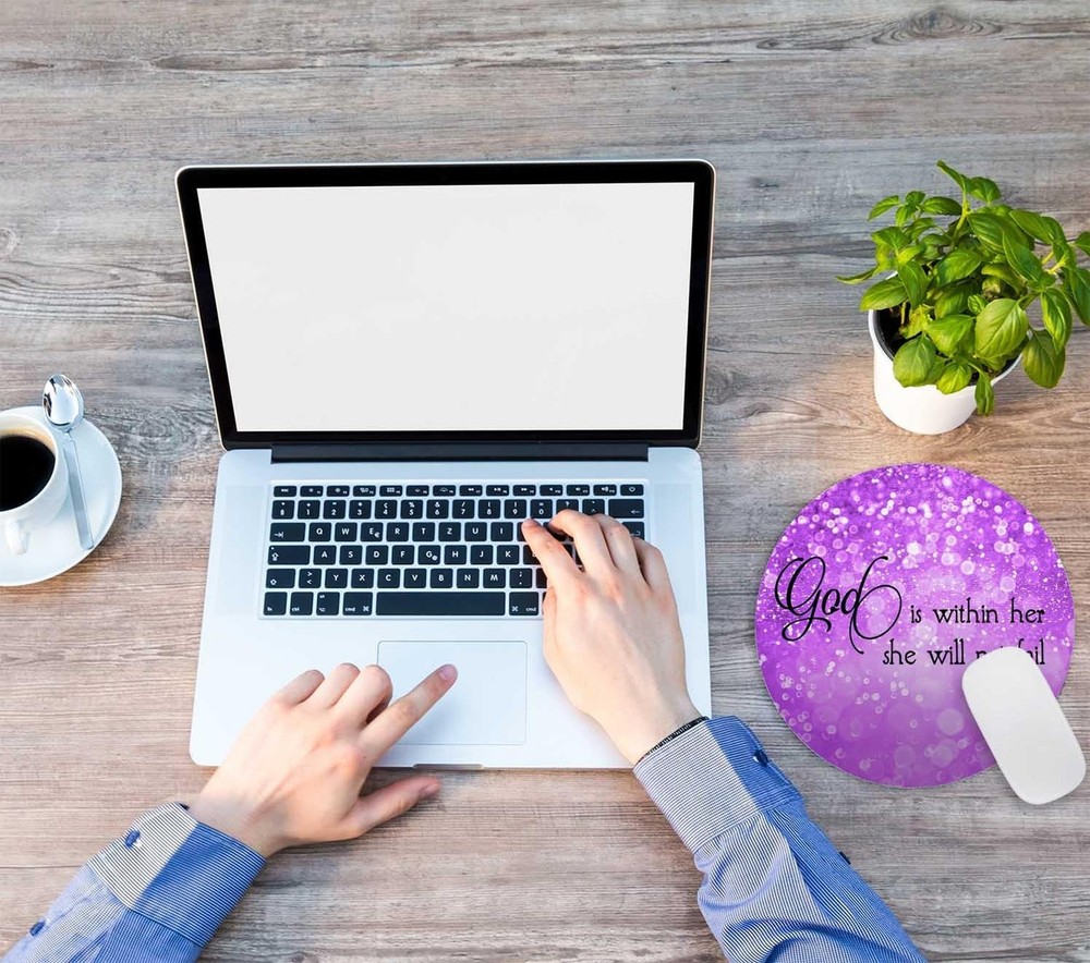 Mouse Pad, Mouse Mat Round Mouse Pad Non-Slip Rubber Base Round Mousepad for ...