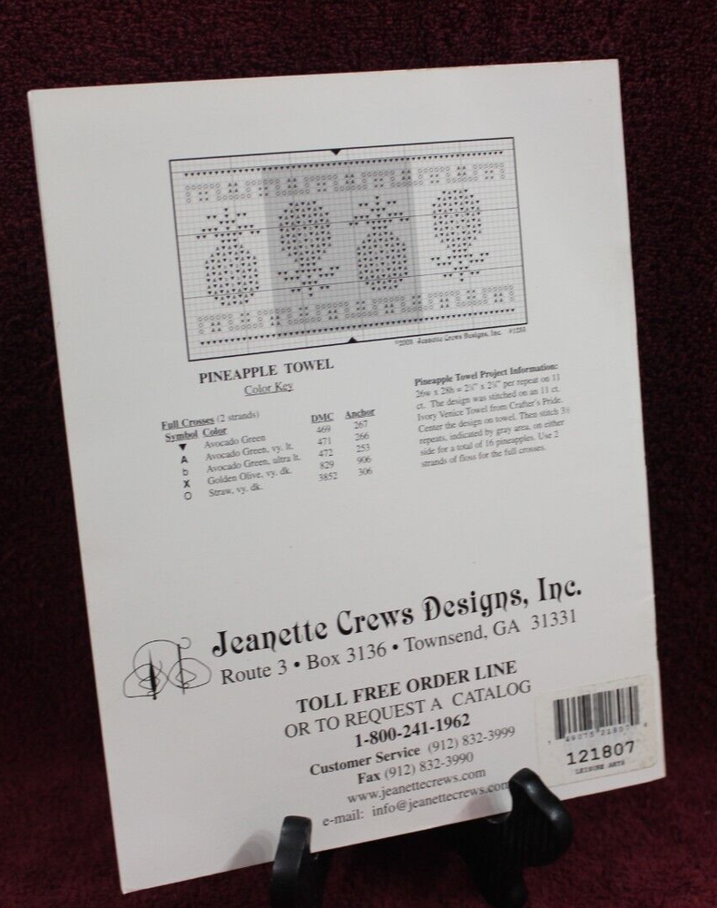Jeanette Crews Designs Cross Stitch Pattern Leaflet - Palms & Pineapples