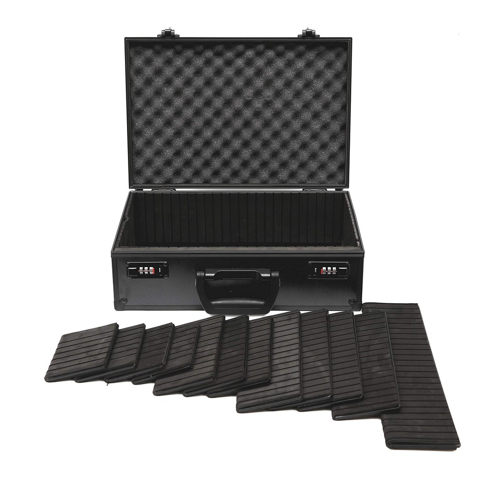 TC-A5 Black Lockable Storage Case with Sliding Divider Walls for TCG, Deck Bo...