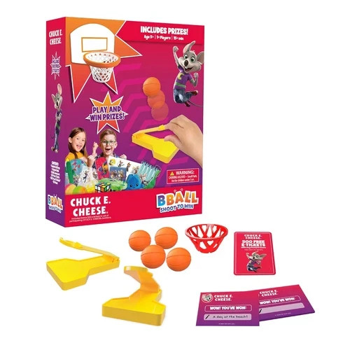 Chuck E. Cheese Basketball Tabletop Game Includes 15 Prizes – Mini Arcade Style