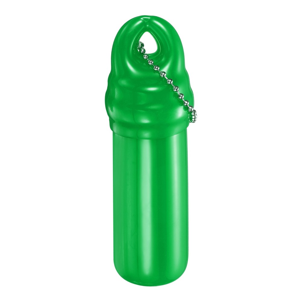 Floating Key Ring Keychain with Waterproof Container, Green