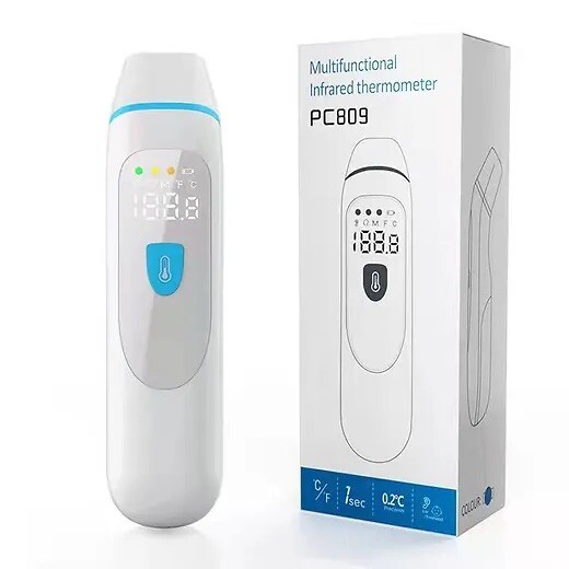 Thermometer, Forehead and Ear Thermometer with Fever Alarm and Memory Function