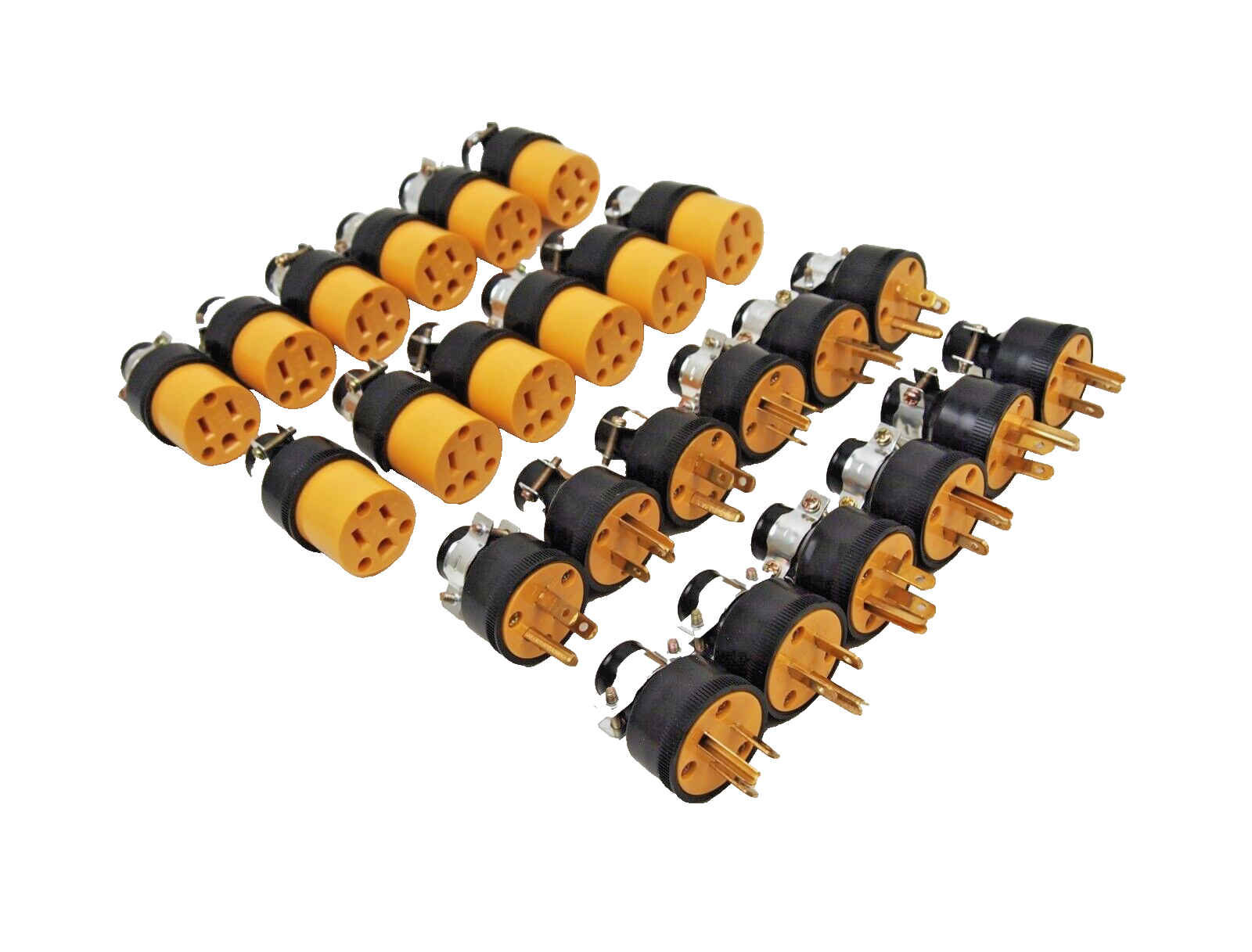 12 Set (24pcs) Female Male 3 Prong Replacement Electrical Plug HD Extension Cord