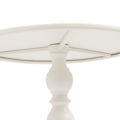 White Round End Table Sofa Side Table Retro Floor Standing Side Table