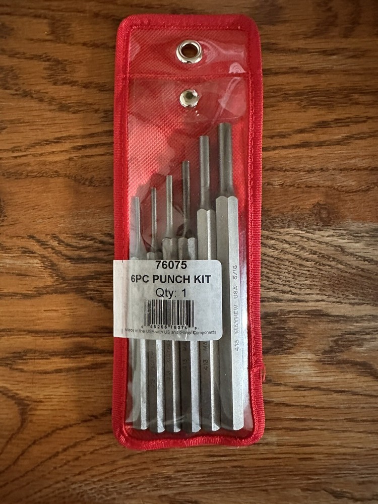 Mayhew 76075 PUNCH PIN SET 6PC