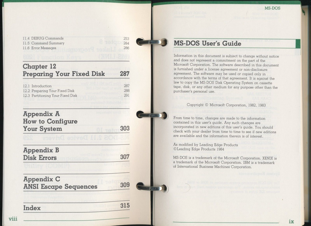 MS - DOS LEPC #2 (Version 2.11) Leading Edge Personal Computer 2nd Ed May 1984