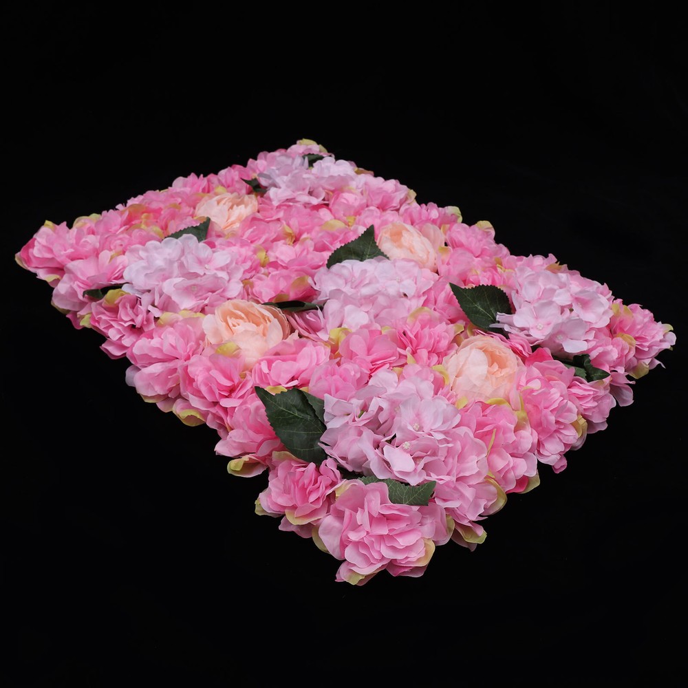 6PCS DIY Rose Artificial Flower Wall Panel Wedding Party Wall Backdrop Decor