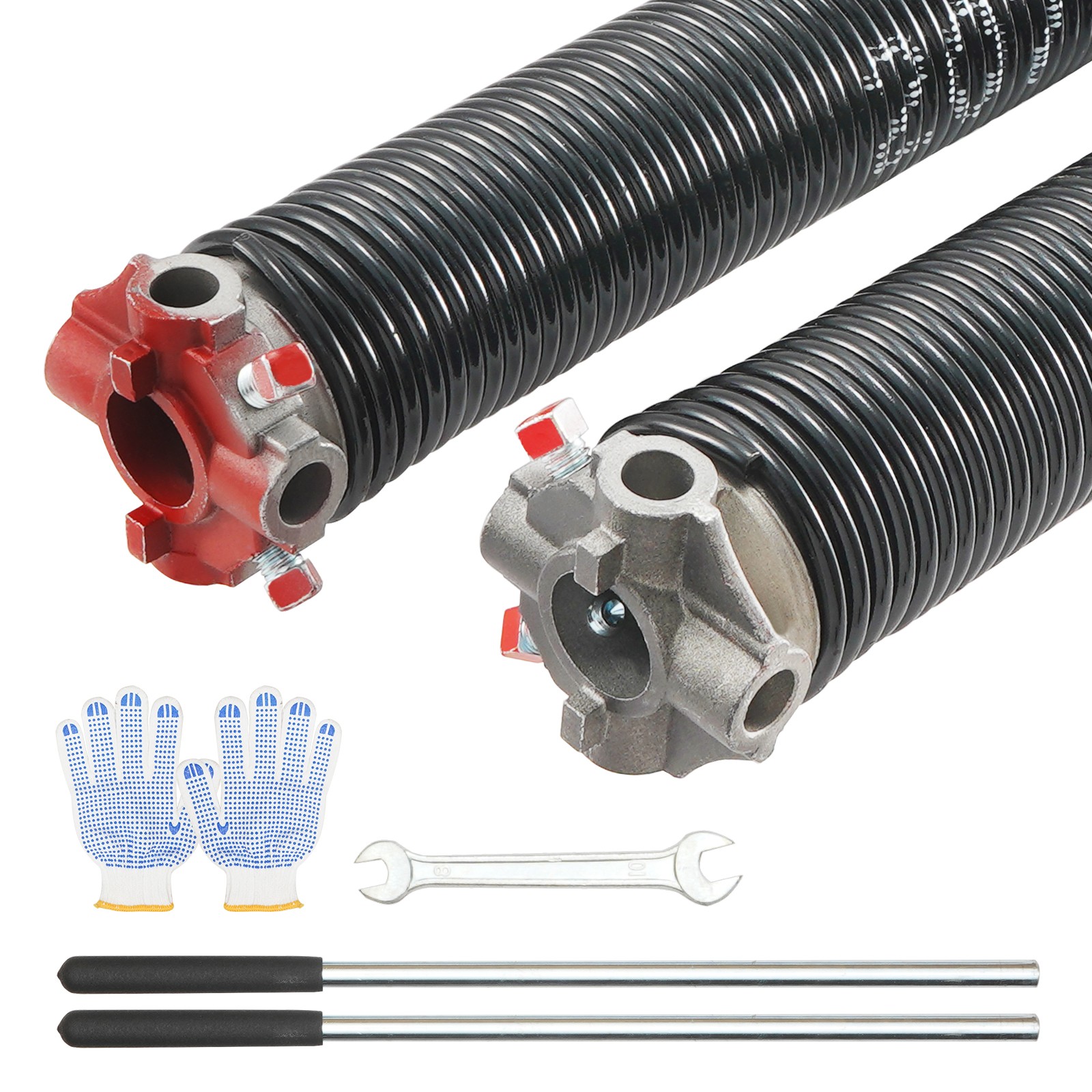 Garage Door Torsion Springs Pair of 0.207 x 2 x 22inch with Winding Bars