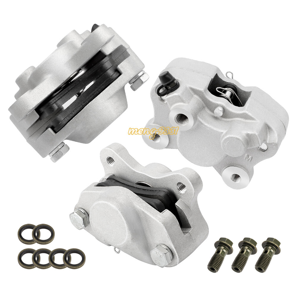 Front &Rear Brake Calipers for Arctic Cat 250 300 375 400 454 500 2x4 4X4 w/Pads