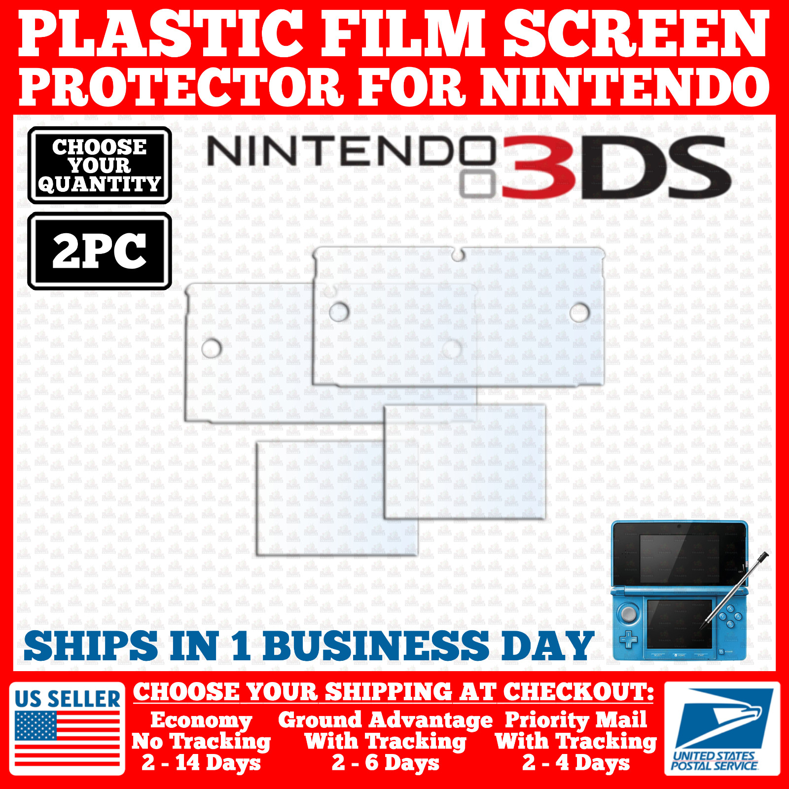 Film Plastic Screen Protector For Nintendo 3DS - Original 3DS - N3DS - 2010/2011