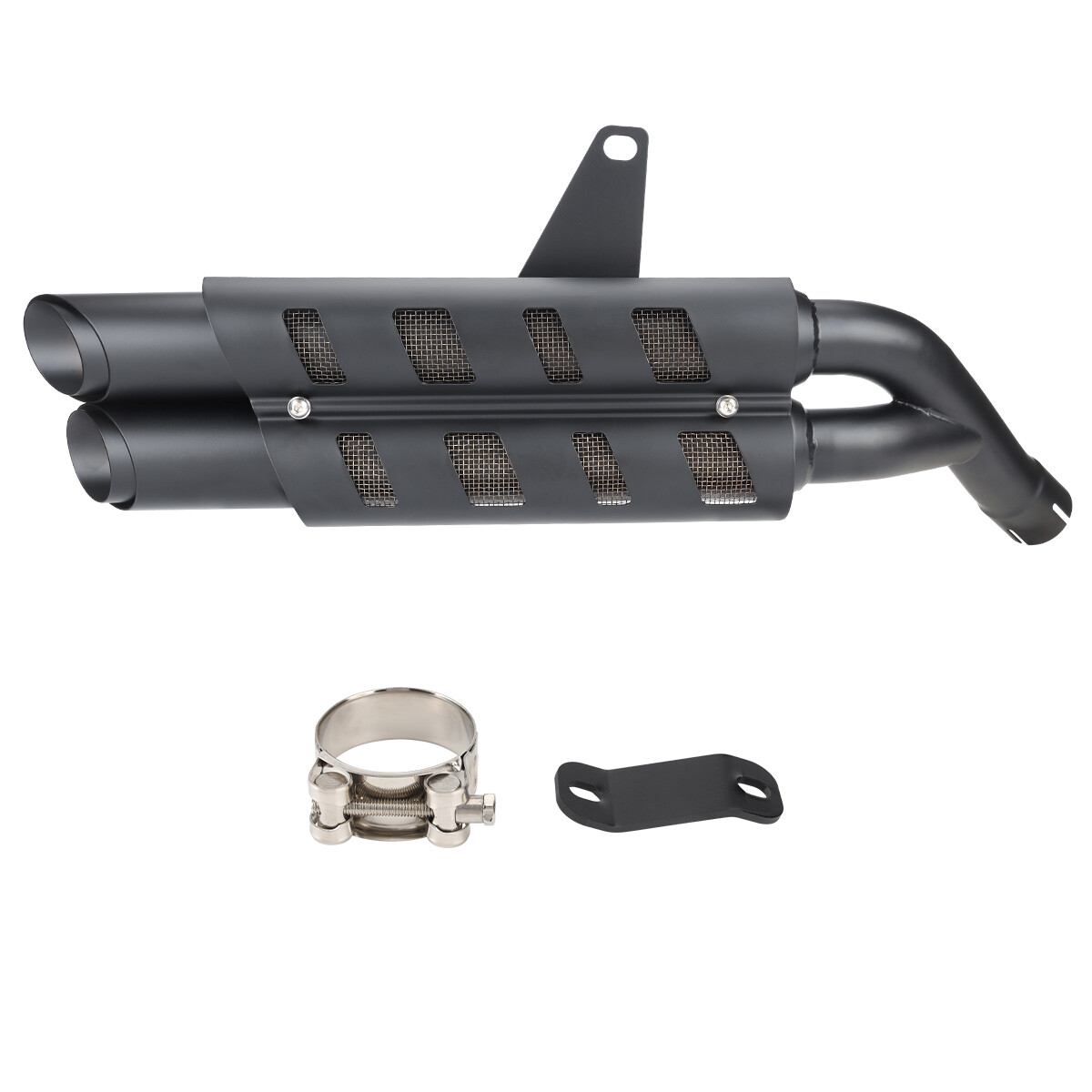 Exhaust Header Muffler Double End Pipe For Honda Rebel CMX300 CMX500 2017-2024