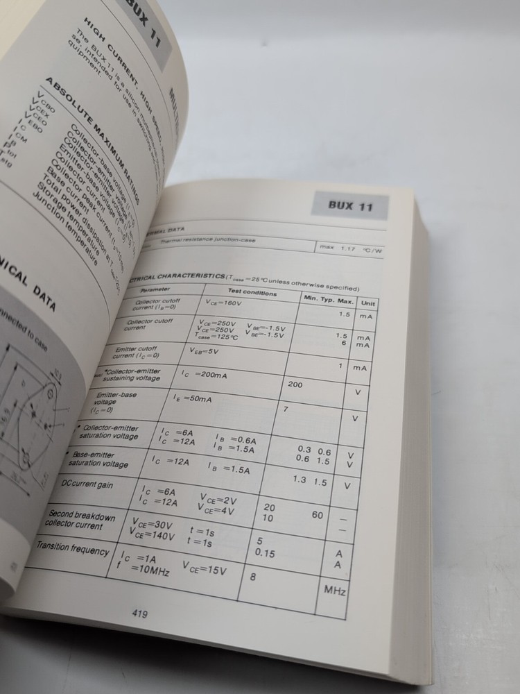 Electronics Data Book: SHS-Thomson Microelectronics, Discrete Power Devices 1980