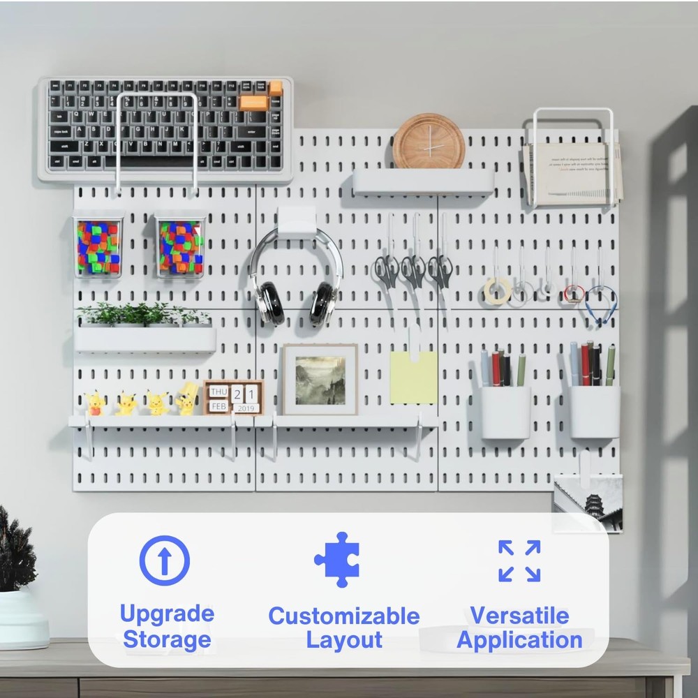 Keepo Pegboard Combination Kit, Pegboards and Accessories Modular Hanging for...