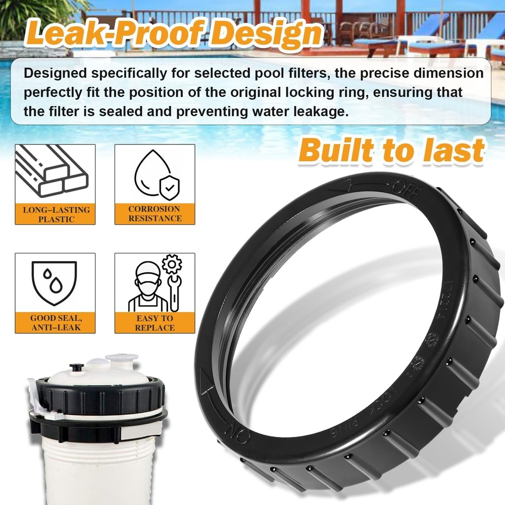 Replacement R172214 Lock Ring Leak-Proof Ring for Dynamic Series Pool/Spa Filter