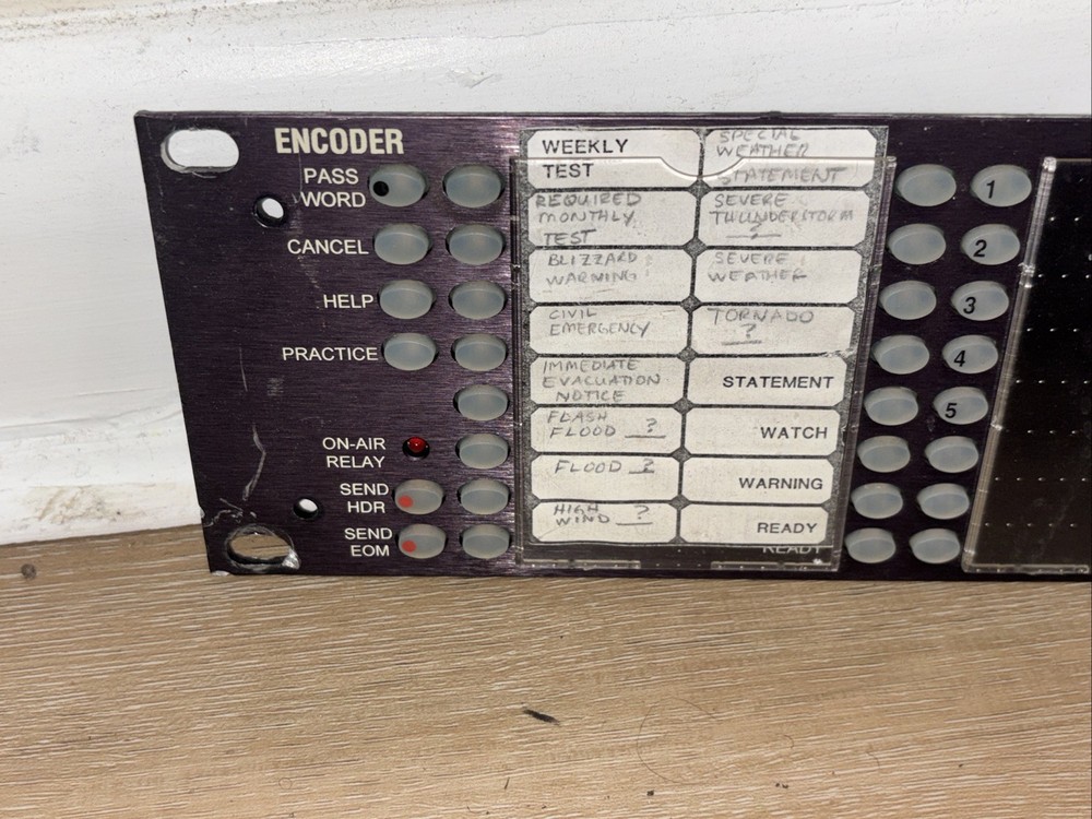 TFT EAS 911 Emergency Alert System Encoder/Decoder Front Panel Only