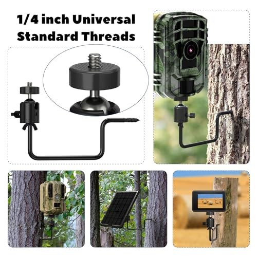 Trail Camera Tree Mount: 360 Degrees Adjustable Game Camera Mount with 1 Pack
