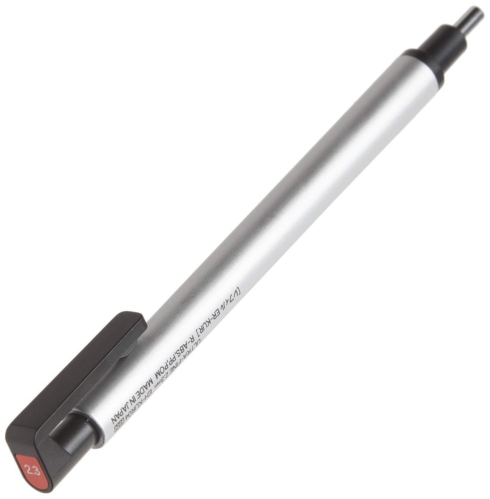 Tombow Mono Zero Eraser, Round 2.3mm Tip, Silver