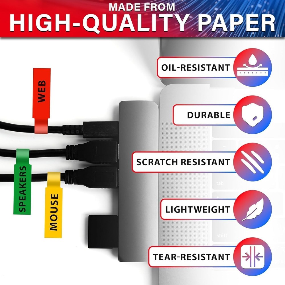 Durable 240 PCS Wire Tags - Optimal Torn & Waterproof Cable Management Solutions
