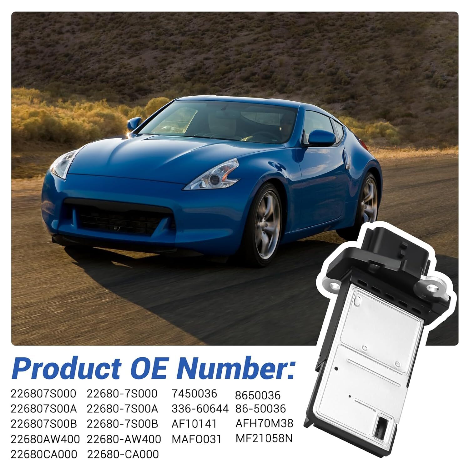 Genuine 22680-7S000 Mass Air Flow Meter Sensor Maf Nissan AFH40M-38 AF-NS01