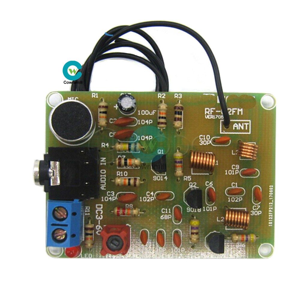 FM Wireless Microphone Suite FM Radio Transmitter 1.5-9V 88-108MHz Module DIY