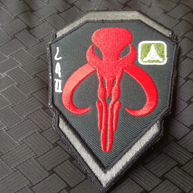 STAR WARS BOBA HUNTER EMBROIDERED BADGE USA ARMY HOOK LOOP PATCH