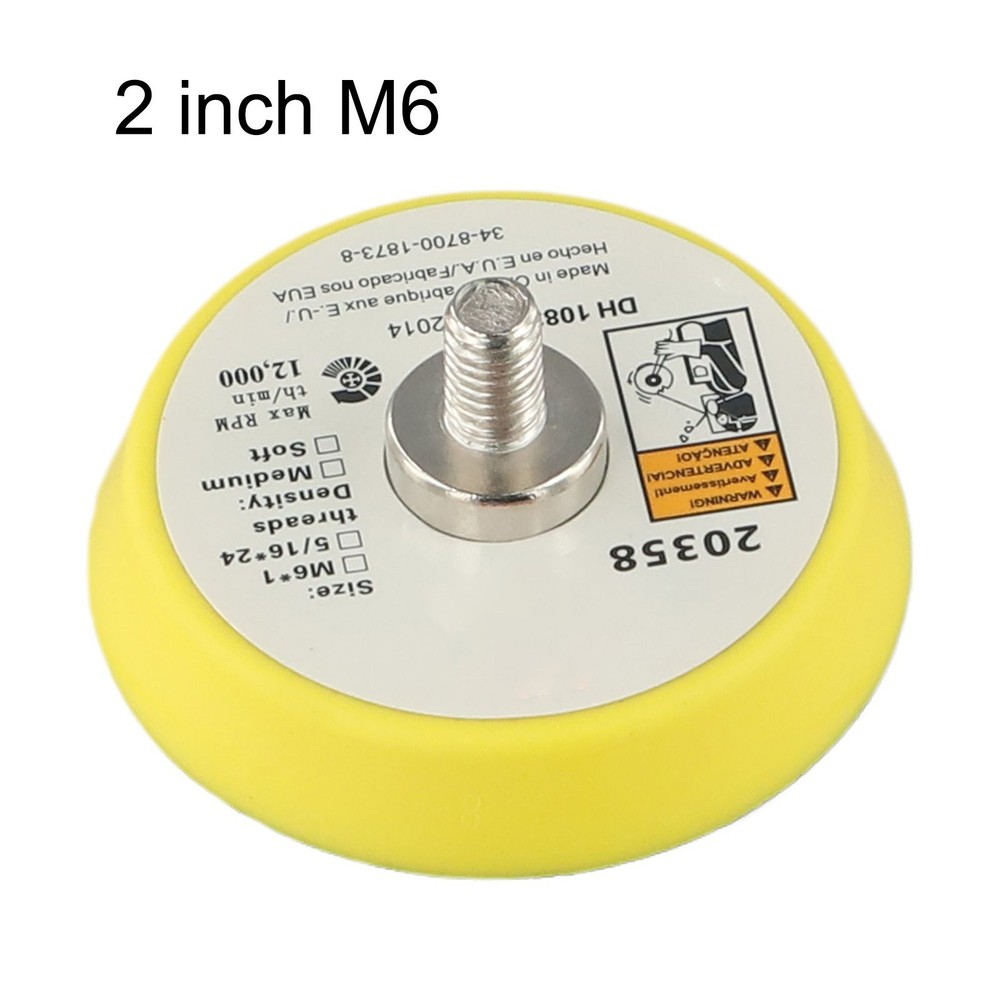 2/3/5 In Polishing Sanding Discs Backing Pad Hook& Loop For Pneumatic Sander