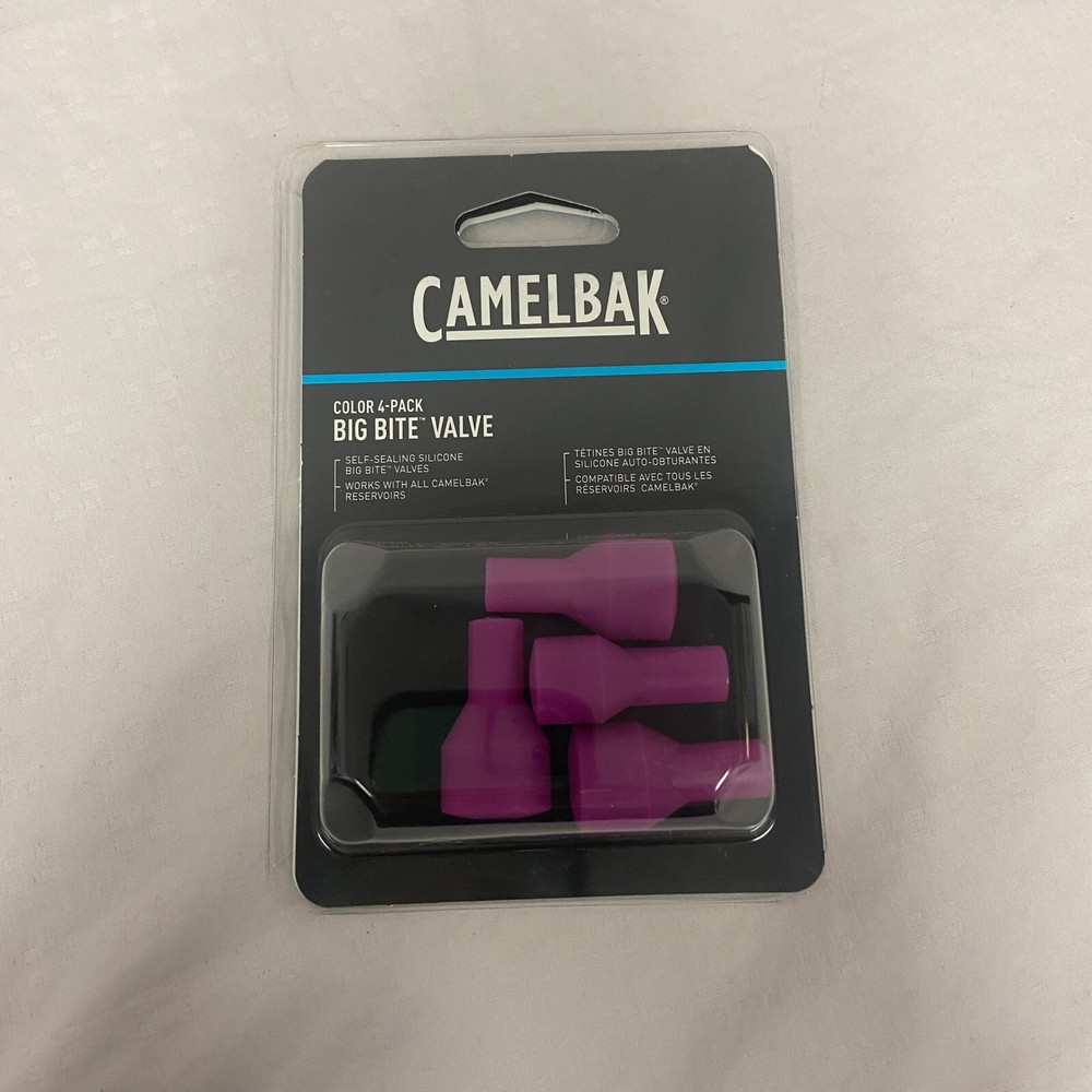 Camelbak Hydration Pack Big Bite Valve Replacement Purple 4-Pack NEW