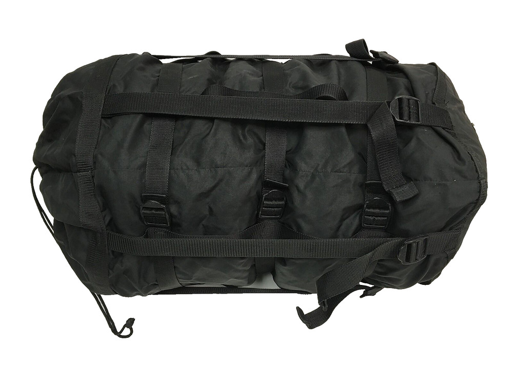 NEW US Military 9 Strap Large Compression Stuff Sack Sleep System Black USGI