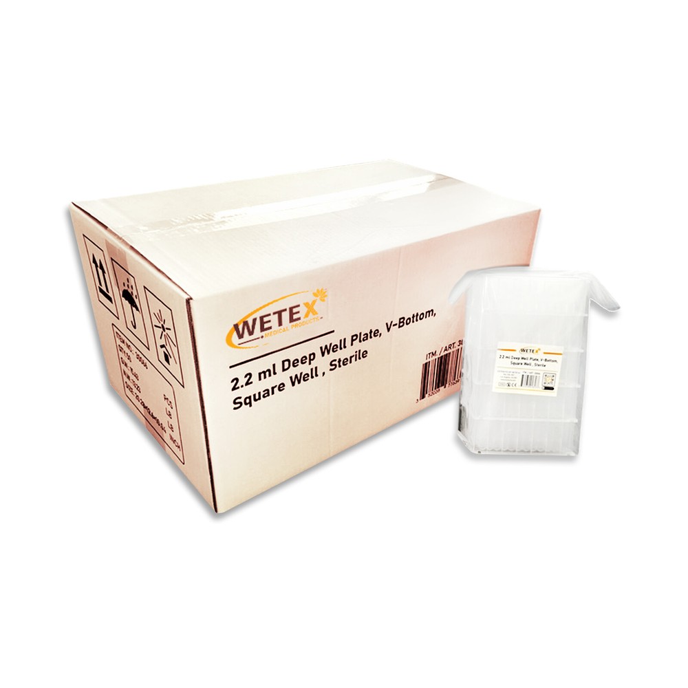 PRECISION LABWARE: 2.2ML DEEP WELL PLATES 96, V BOTTOM, EXP 6/2027