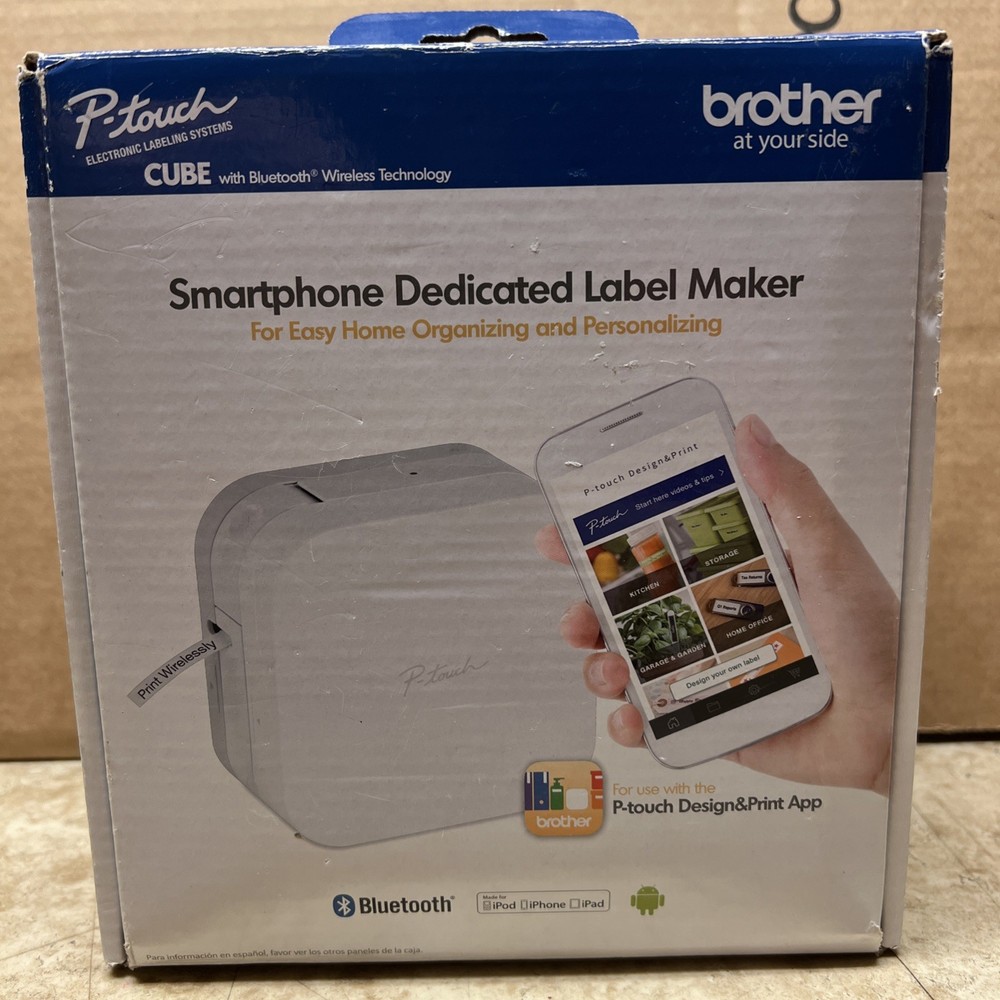 Brother P-Touch Cube Smartphone Label Maker Bluetooth Wireless PT-P300BT NIB