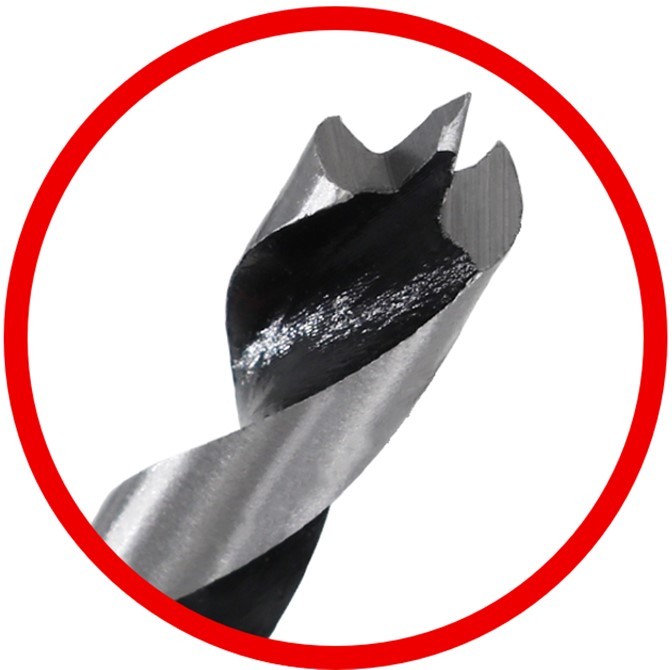 6PC 12" Brad Point Wood Drill Bit Set by ContractorsX