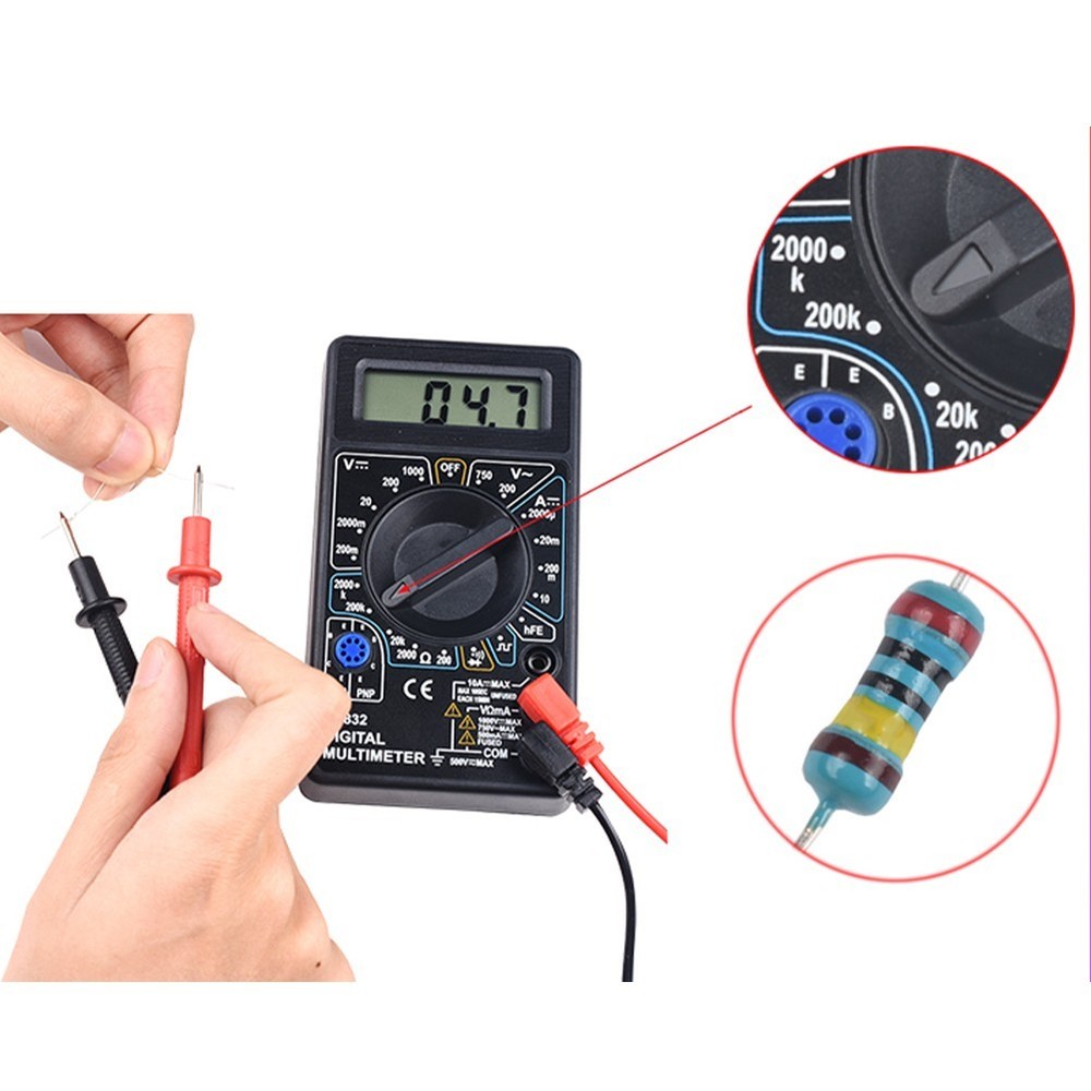 Digital Multimeter Home Use Professional Use Compact Size DC AC Voltage Tests