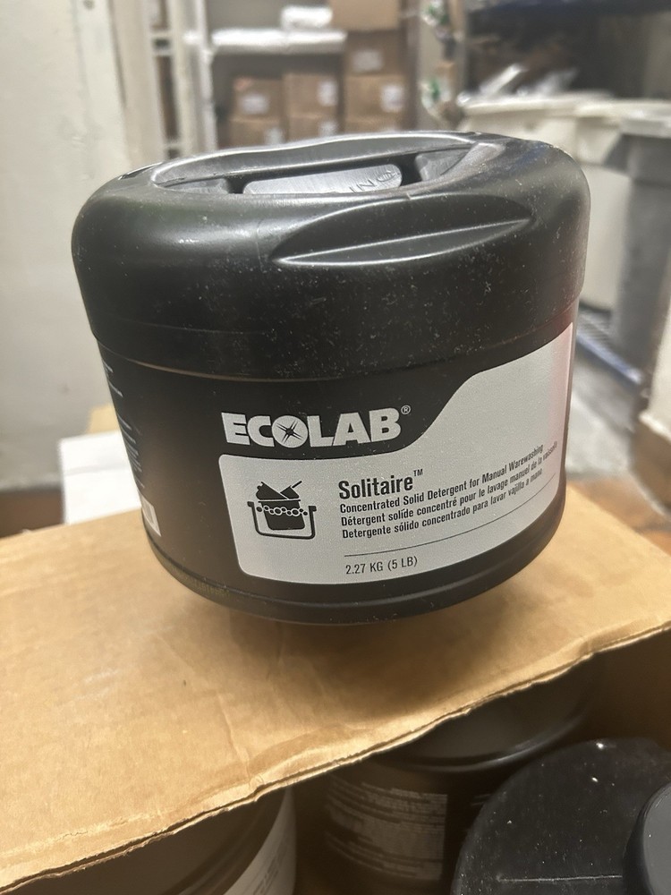 Ecolab Solitaire Concentrated Solid Detergent 5Lb Manual Warewashing (Exp 10/24