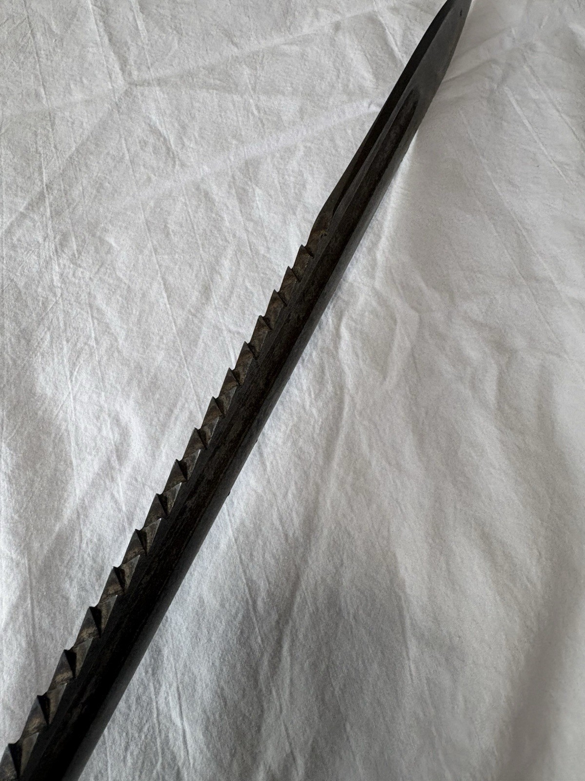 Swiss Vetterli Neuhausen Saw back Bayonet S.J.C. NEUHAUSEN 24"