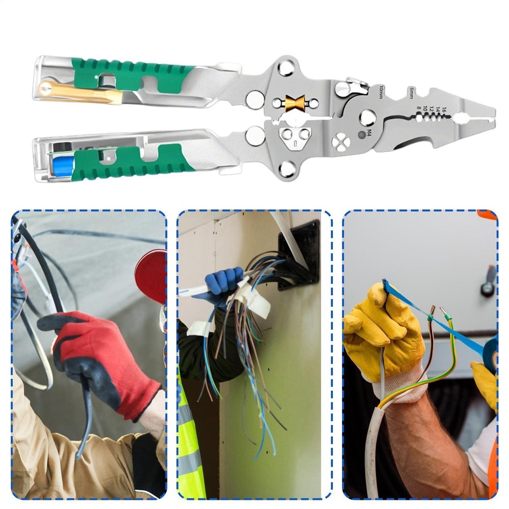 Multifunctional Folding Wire Stripper Pliers,Pully Design Cable Cutter Plier