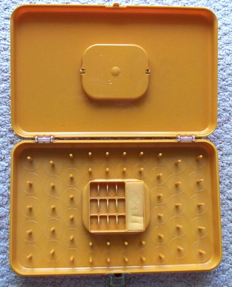 WILSON WIL-HOLD Plastic Sewing Box Thread Storage Caddy Yellow