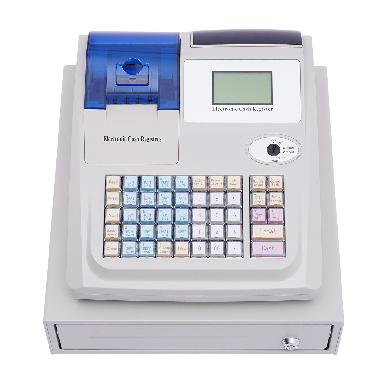 NEW Electronic Cash Register 48 Keys Cash Management System with Thermal Printer