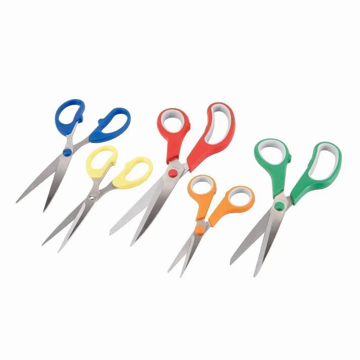 5 pc Heavy Duty Scissors Set - Multiple Sizes Stainless Steel Blades