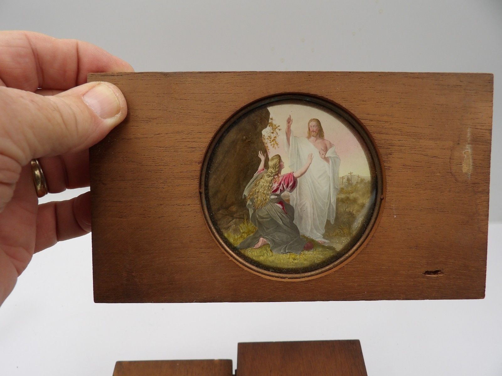 20 Magic Lantern 4x7 Wood Slides Christian Scenes