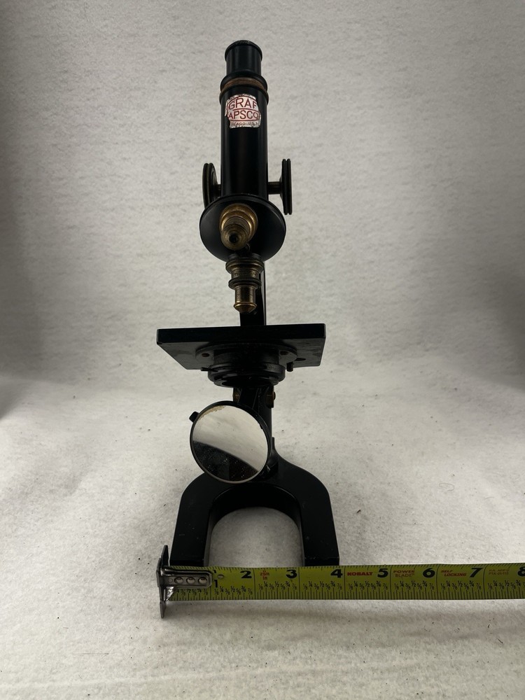 Vintage Graf Apsco Microscope No Light- Made In Chicago c.1946