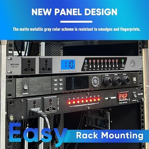 20A Rack Mount Power Conditioner - 10 Outlet Sequencer, 2000W Supply, Surge Prot