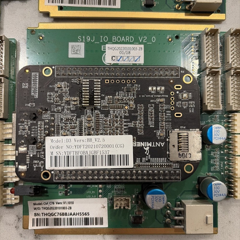 Bitmain Antminer S19J IO Board Model D3 Ctrl_76 Control Board (Hardware Only)