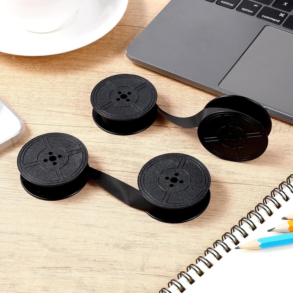 Universal Typewriter Ribbon Twin Spool Replacement Pack - Black Ink (2 Pcs)
