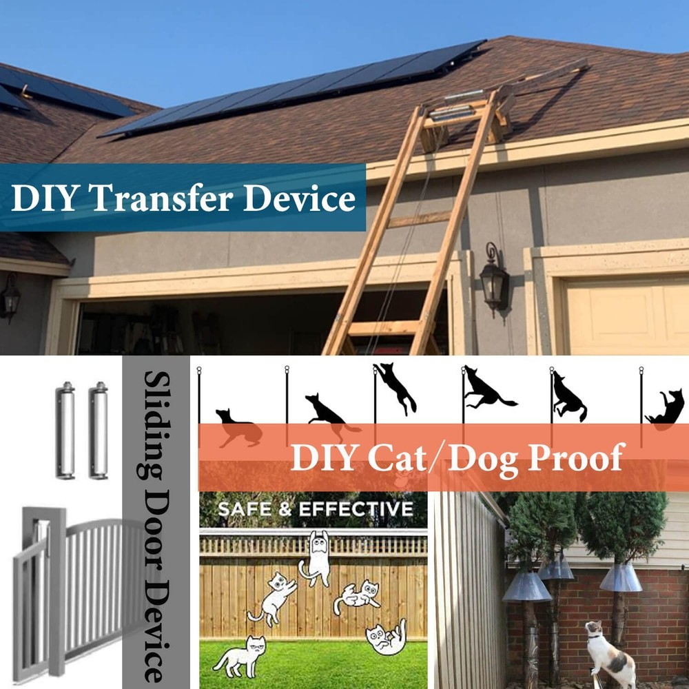 2" Diameter Heavy Duty Roller with Bracket Set - 17" Long for Transporting Su...