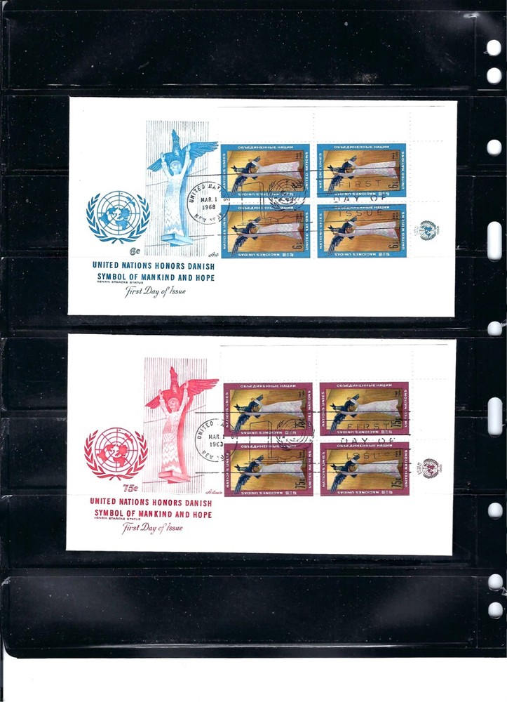 1968 STARKE STATUE FDC's (MIB/4's) (Scott#183-184) - ARTMASTER Cachet (929)