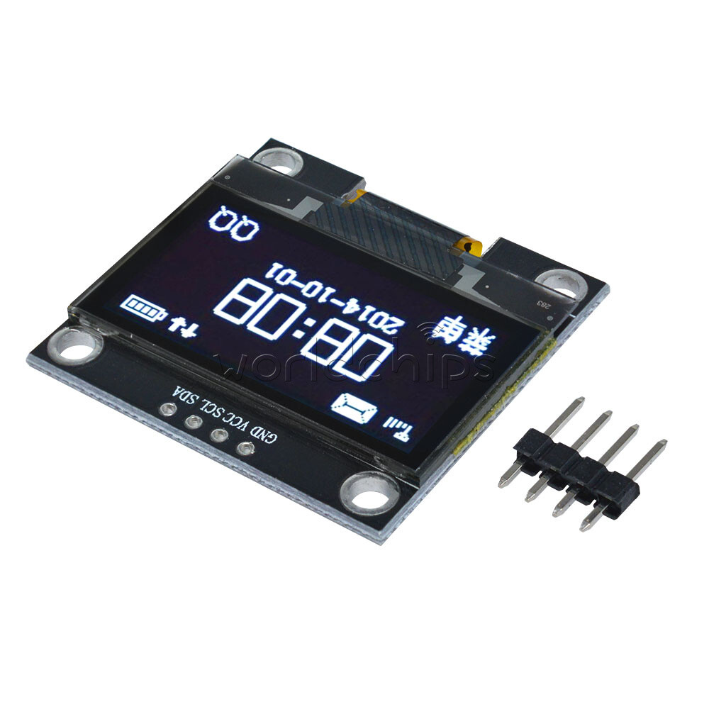 1.3" 4PIN White OLED LCD Display Module IIC I2C Interface 128x64 For Arduino New