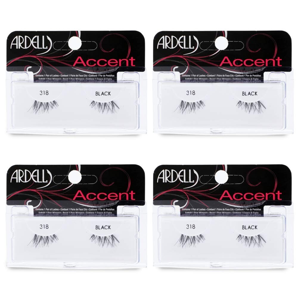 Ardell Accent False Eyelashes #318 Black (4 Pack)