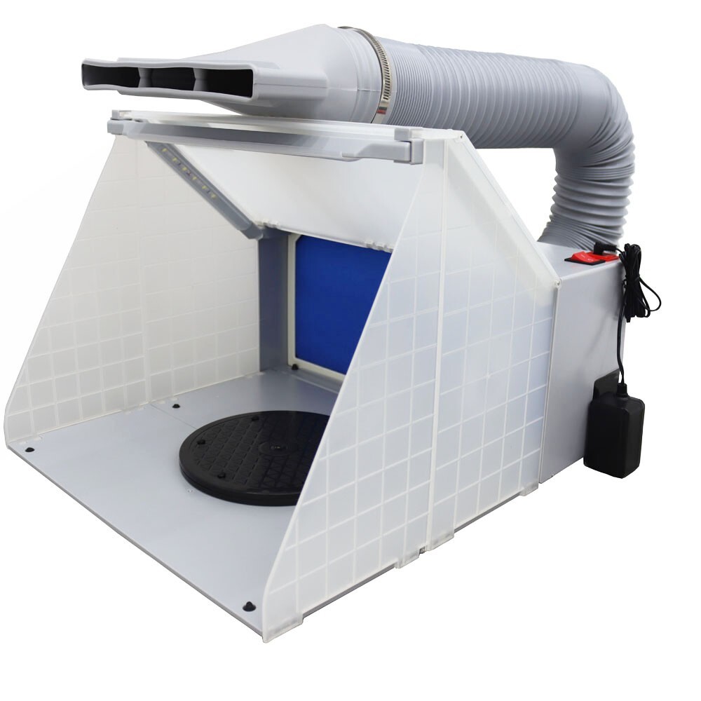 TECHTONGDA Portable Airbrush Paint Spray Booth Kit w/Double Layer Filter 110V