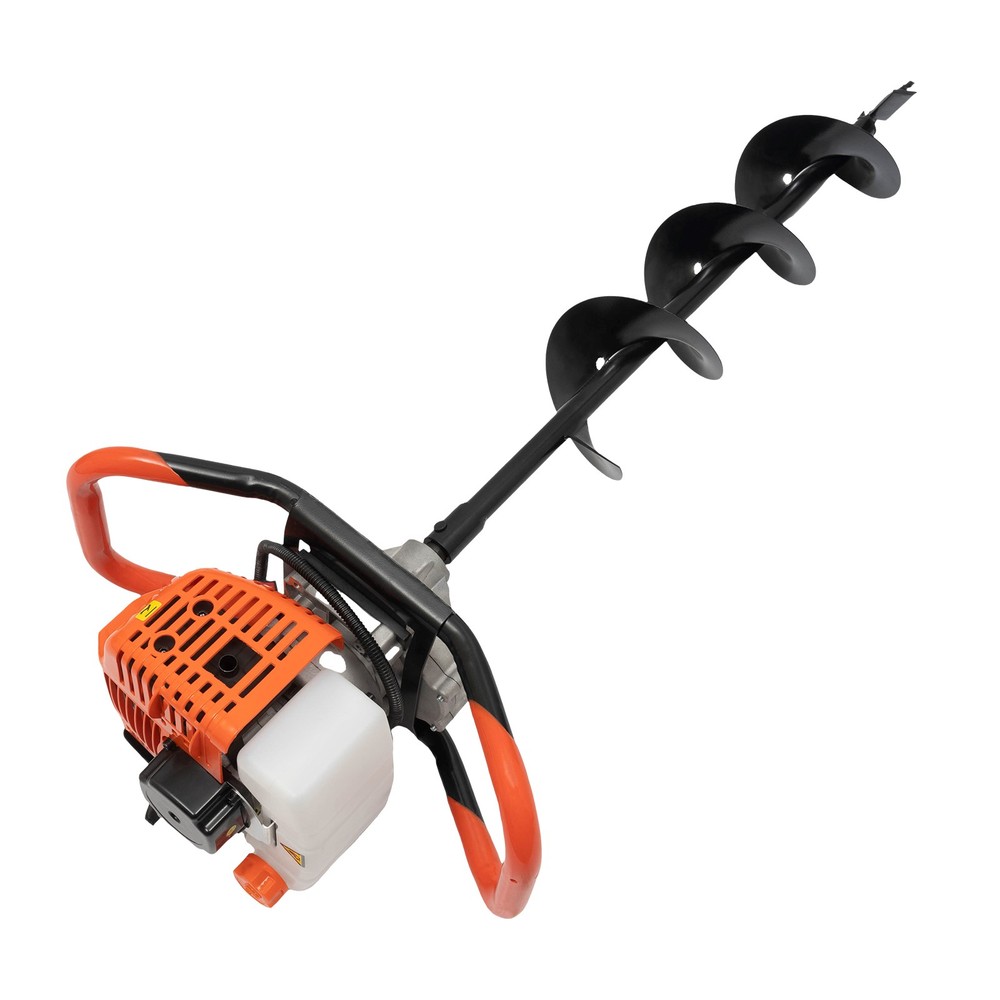 52CC Post Hole Digger Gas Powered Earth Auger Borer Ground 4" 6" 8" Bits